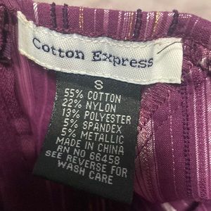 Purple striped tube top